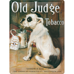 Metallskylt 30x40 cm "Old Judge Tobacco"