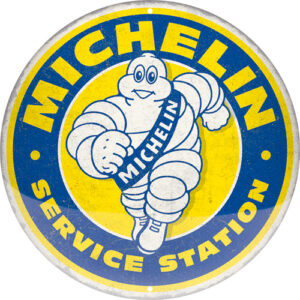 Rund skylt med Michelin tema