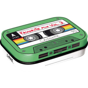 Grön mintask som ser ut som ett kassettband