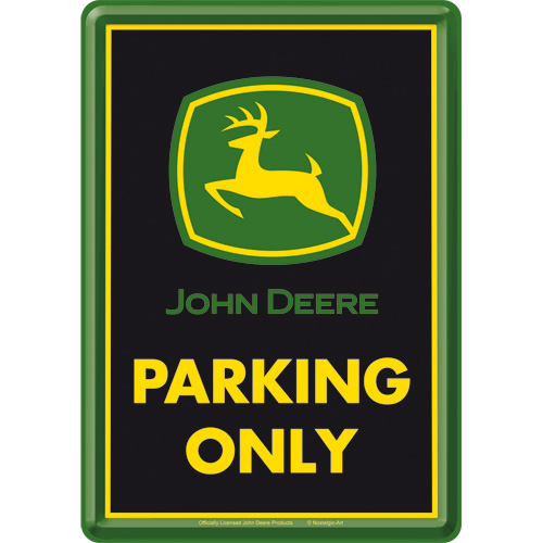 10343 John Deere vykort i svart