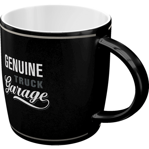 43404_1 Svart mugg från Mercedes med texten "Genuine truck garage"