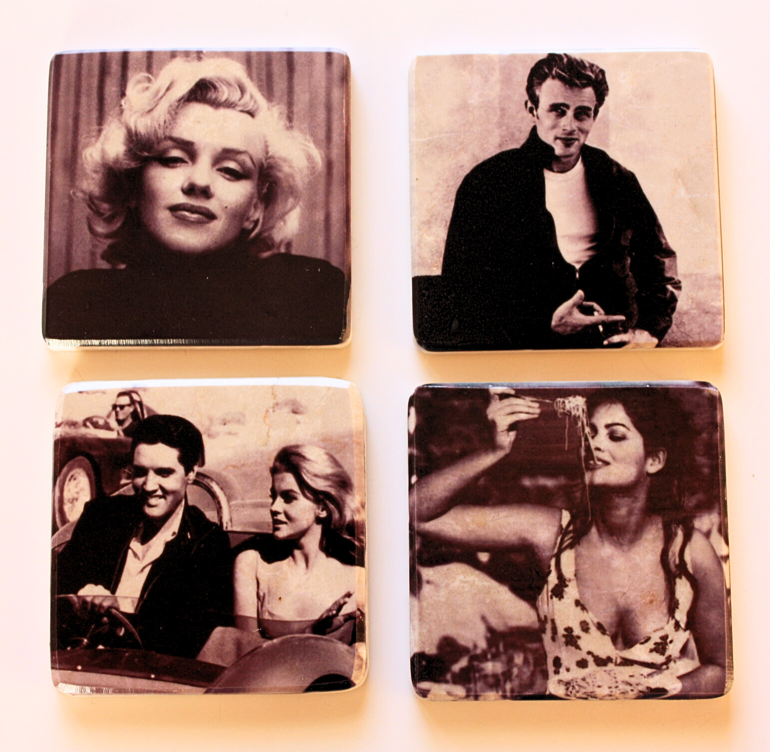 underlaggretro1 Glasunderlägg Klassiska retro motiv