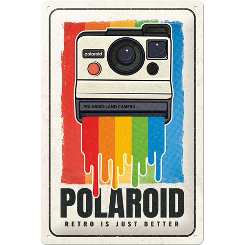 22443 En skylt med en polaroidkamera