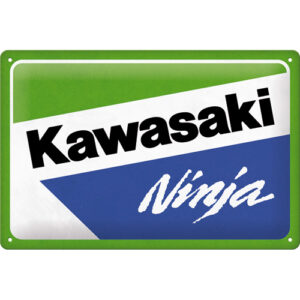 Skylt kawasaki ninja, grön och blå