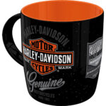 Svart mugg med Harley Davidson motiv