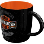 Svart mugg med Harley Davidson motiv
