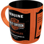 Orange mugg med Harley Davidson motiv