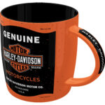 Orange mugg med Harley Davidson motiv